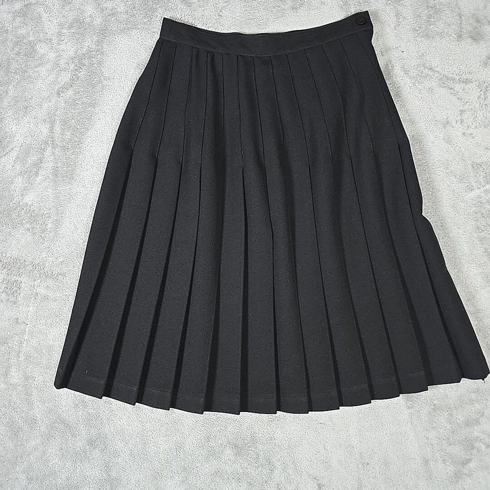 Harris Wallace Ney York Skirt Womens 8‎ Black Pleated Preppy Casual